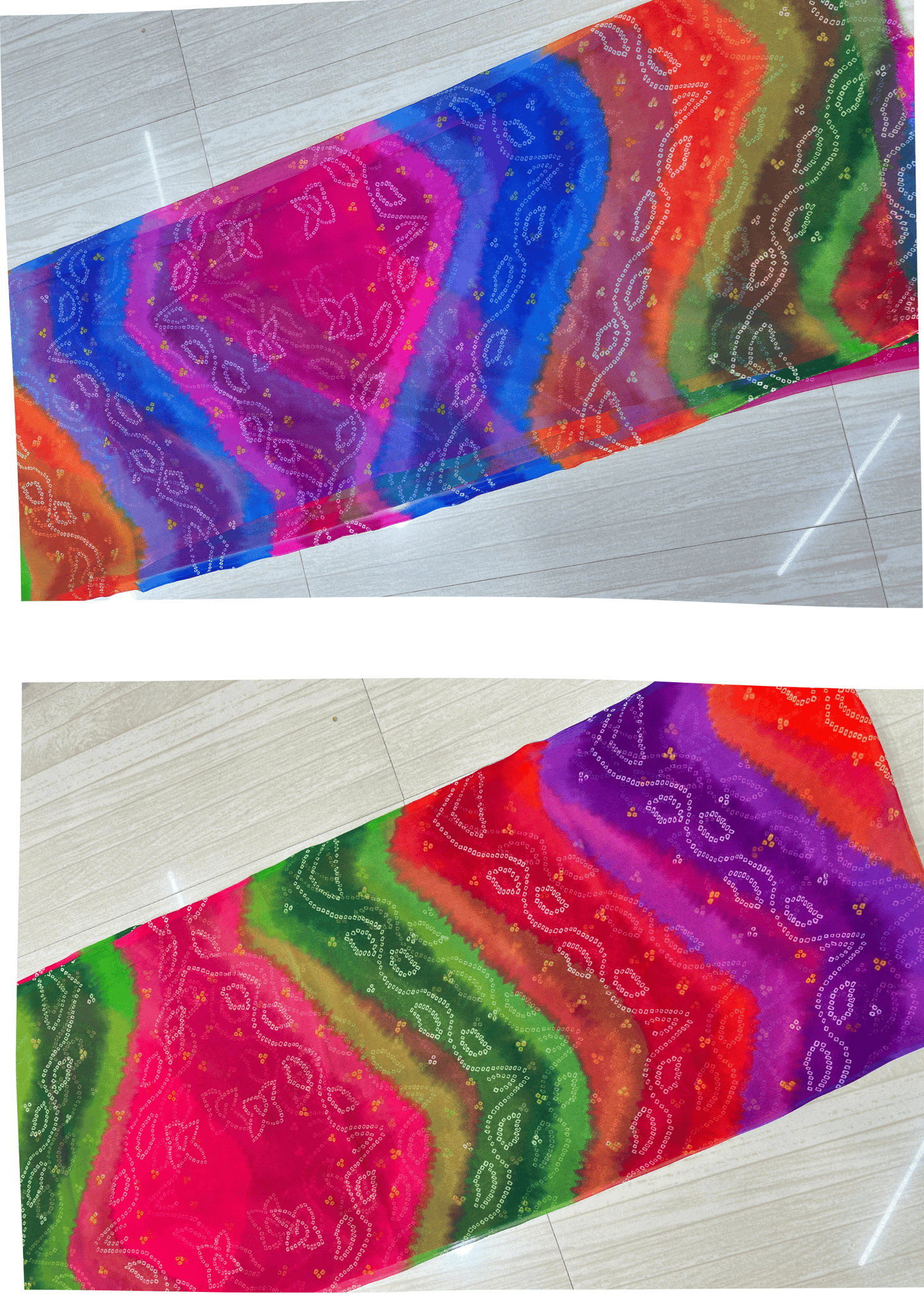Digital Chunri (Pachrangi Blue + Bengani) - 170