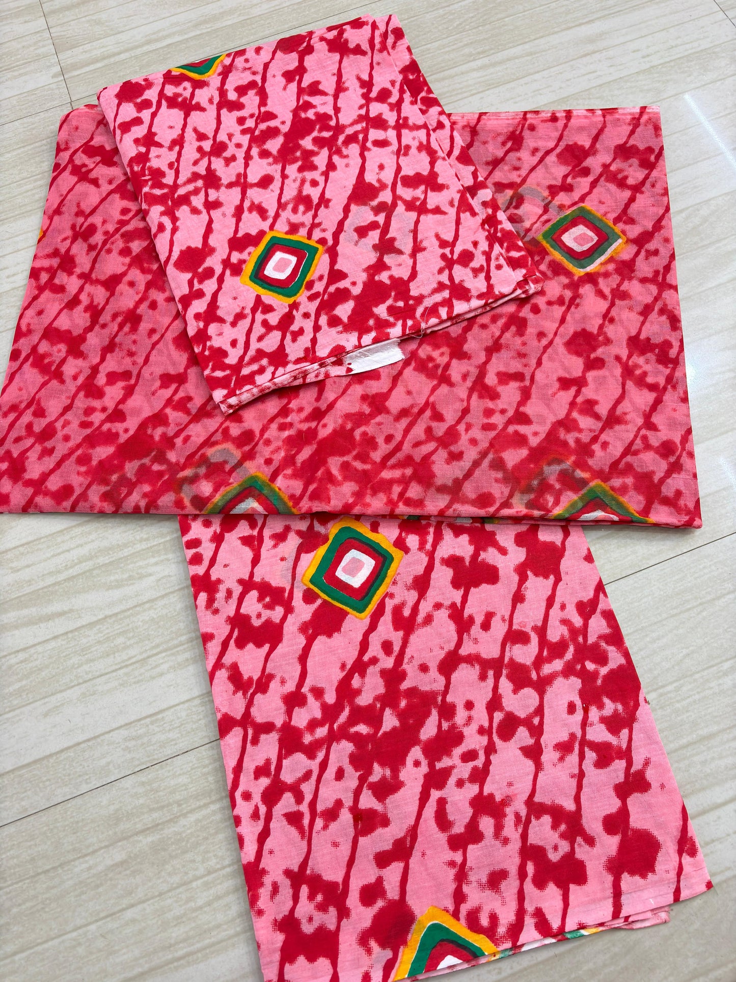 New Lehriya With Siburi With Batiq Suit (Red)- 105