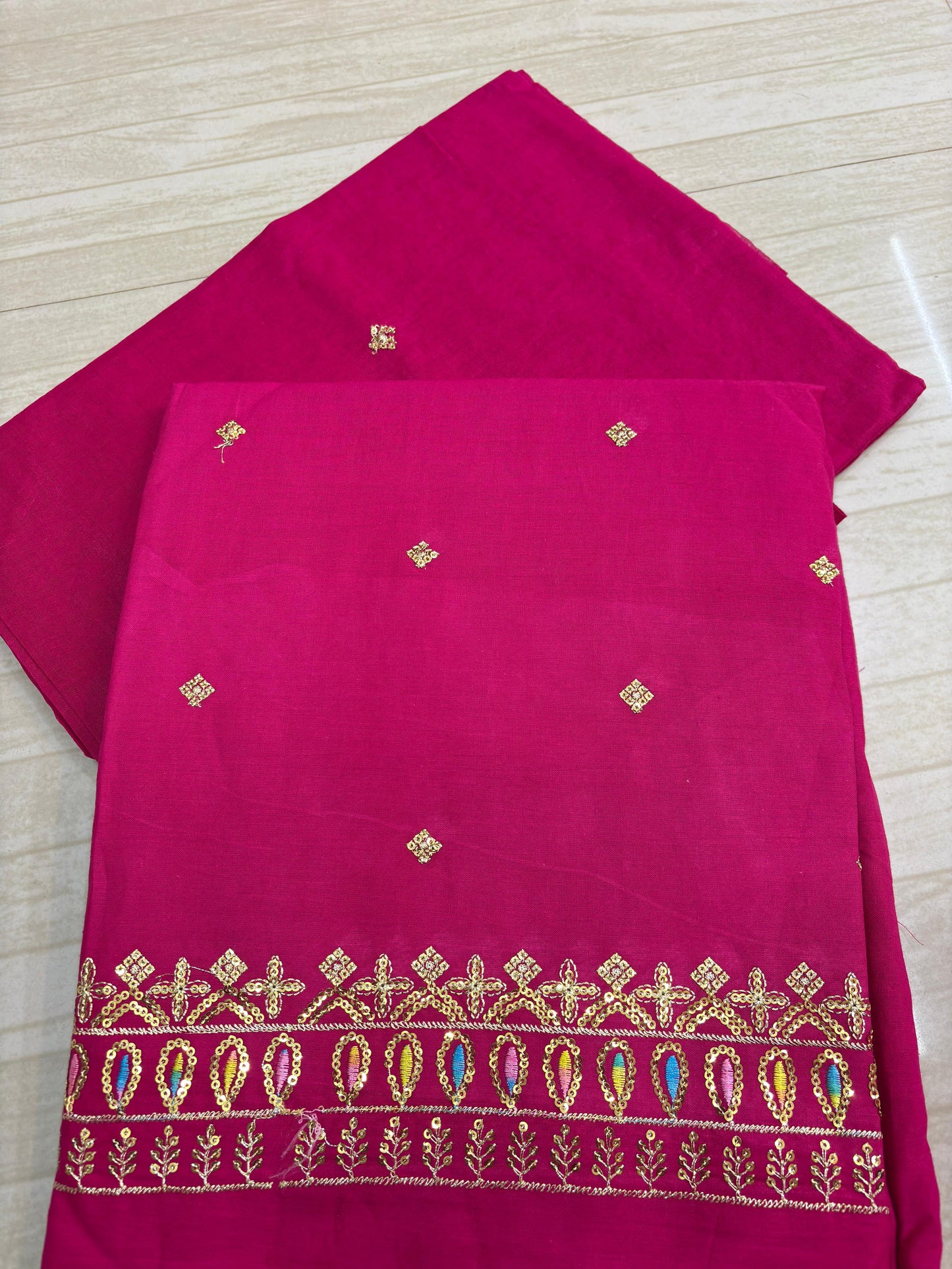 New Butiq Buti Buti Border Suit (Rani)- 120