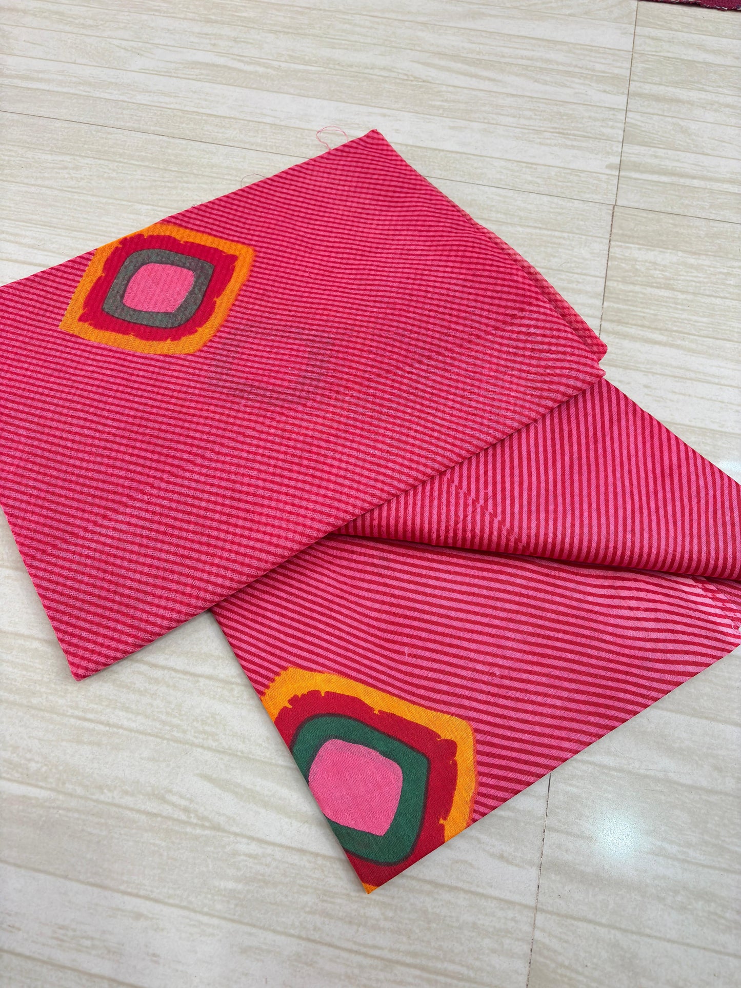 Rajashahi Chak Suit (Red Rose)- 150