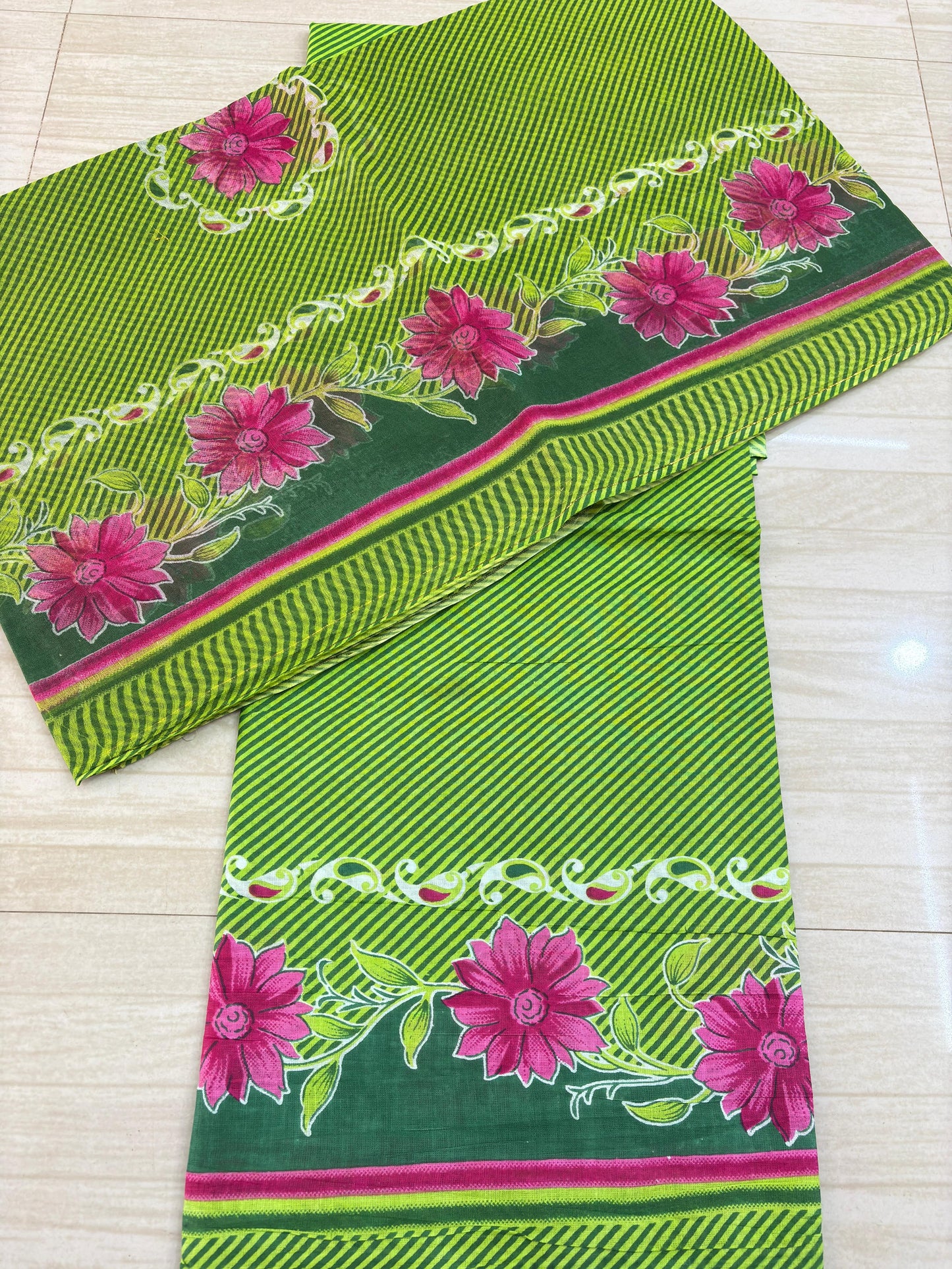 Rajasthani Lehariya Suit (Green)- 111
