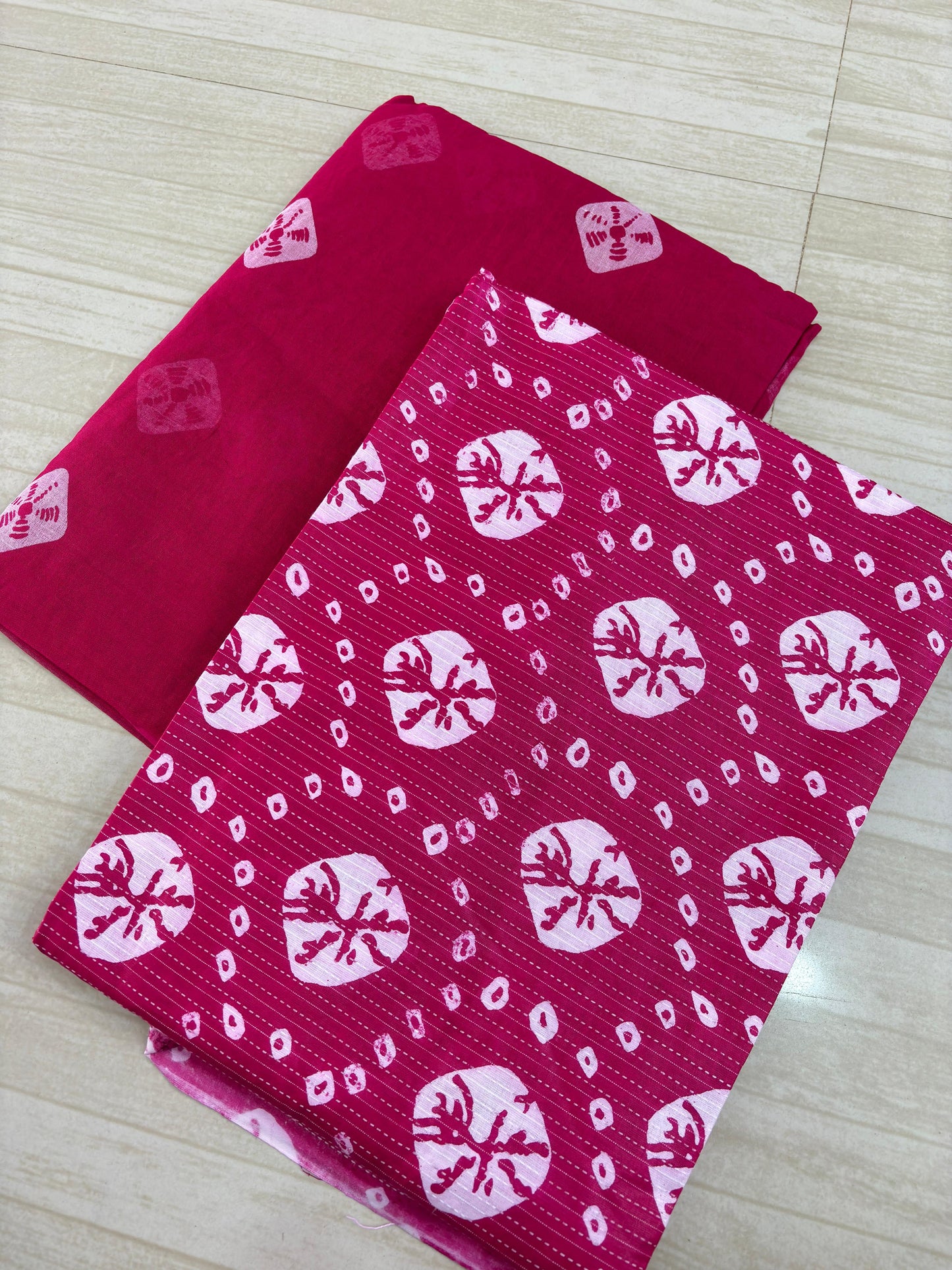 Katha Work Batiq Suit (Cherry Rani)- 153