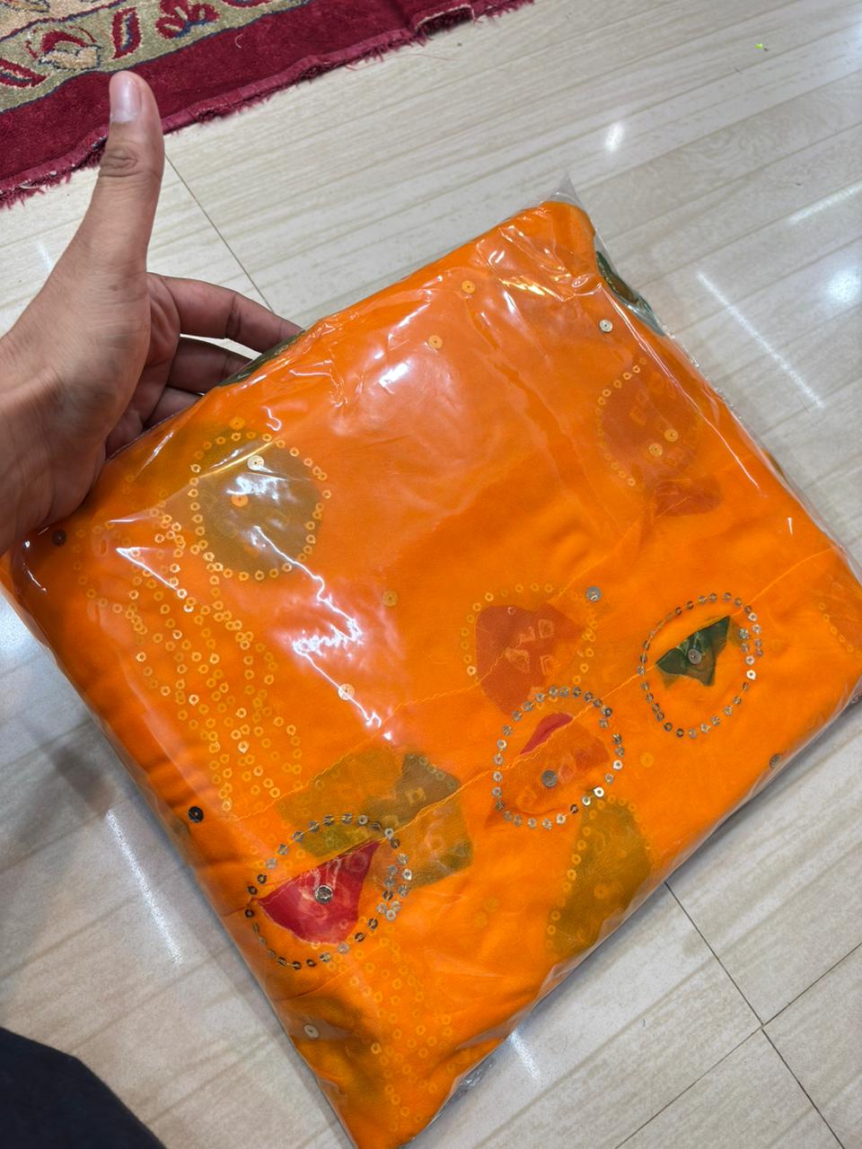 Laddu Tari work poshak (Aam)- 422