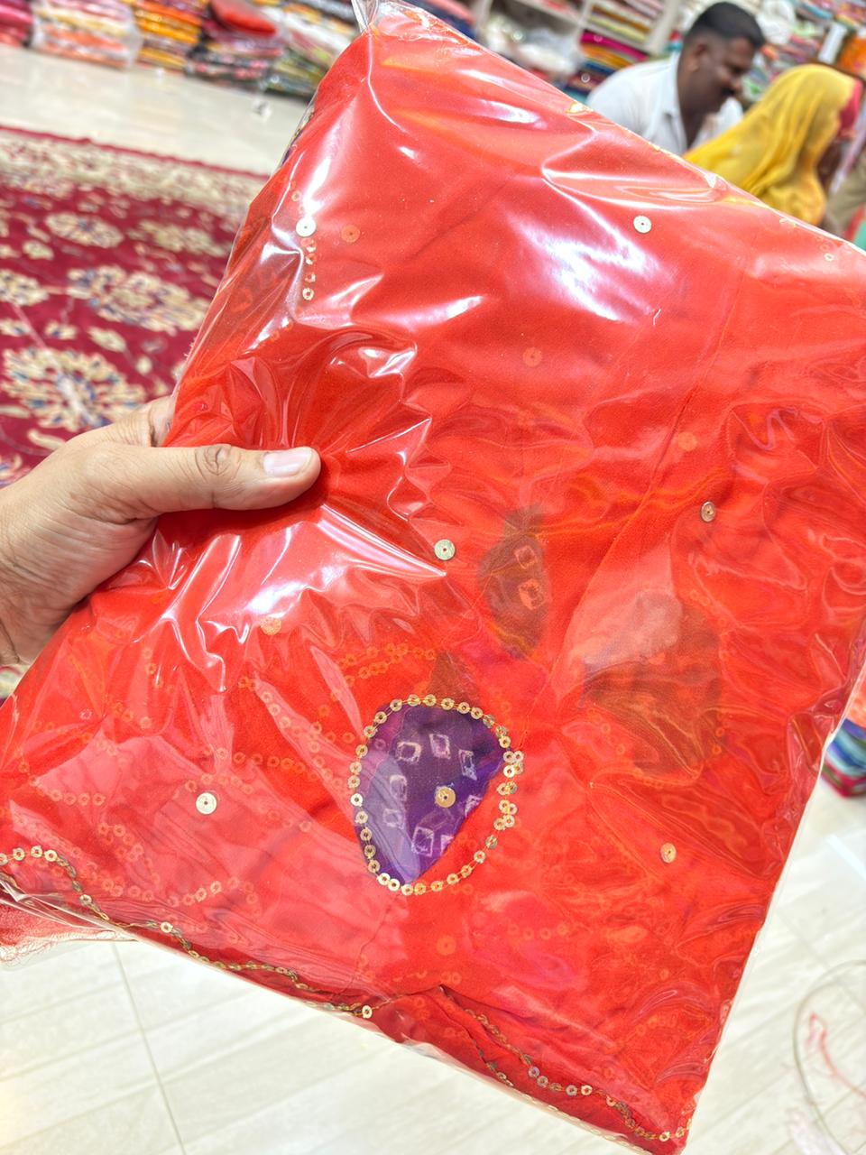 Laddu Tari work poshak (Rust Orange)- 301