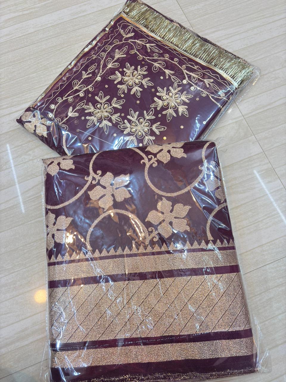 Gota Laffa Suit with Royal Pure Odhna (Wine)-360
