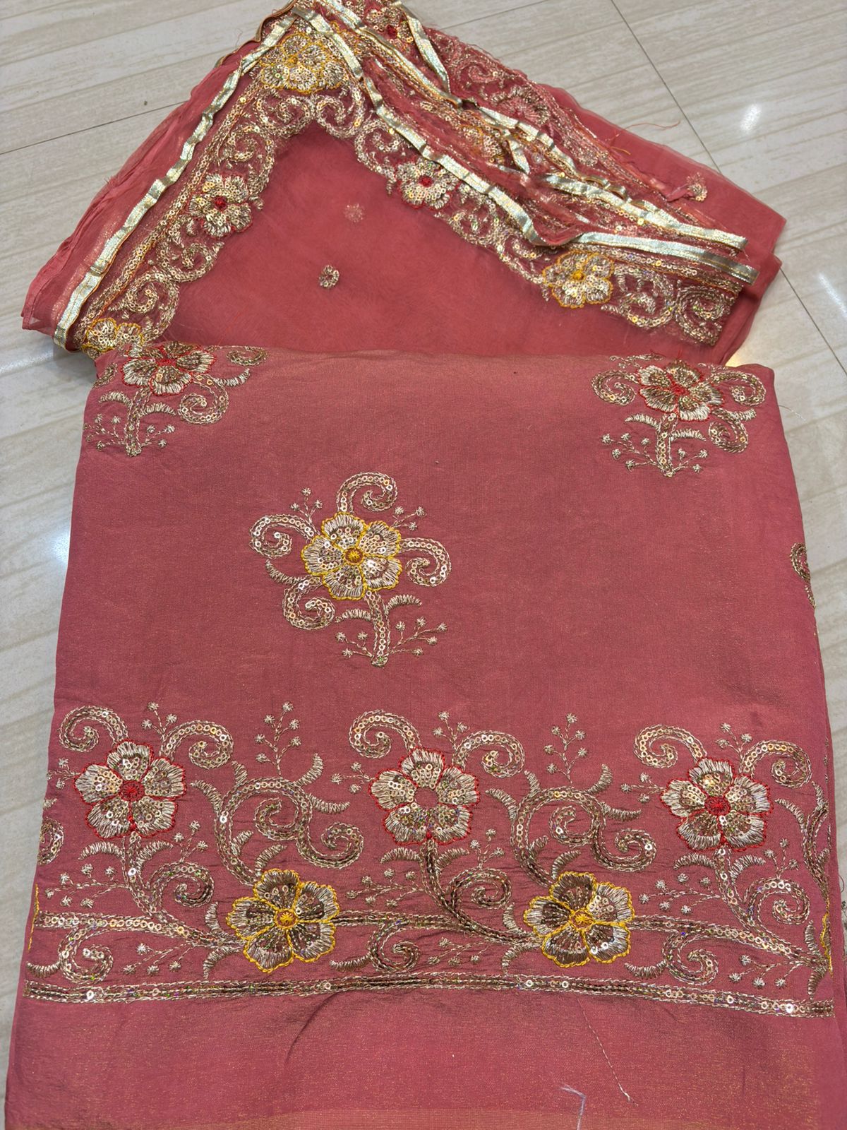 Shimmer Tora Suit (Metallic Copper)- 488