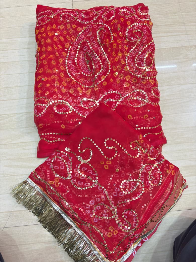 Tari work gold pure border poshak (Rani)-746