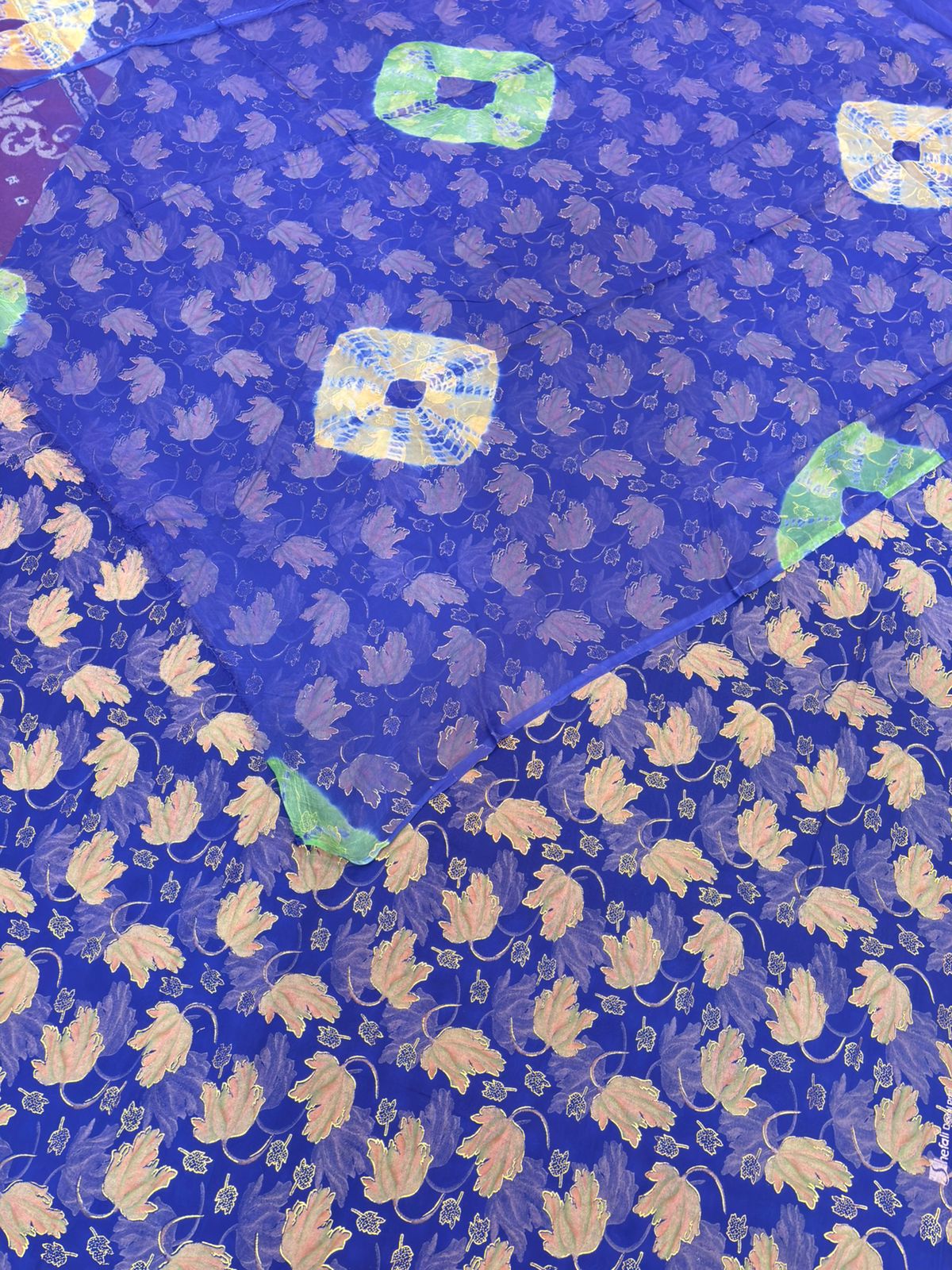 Blue Gulab with Tora Odhna- 846