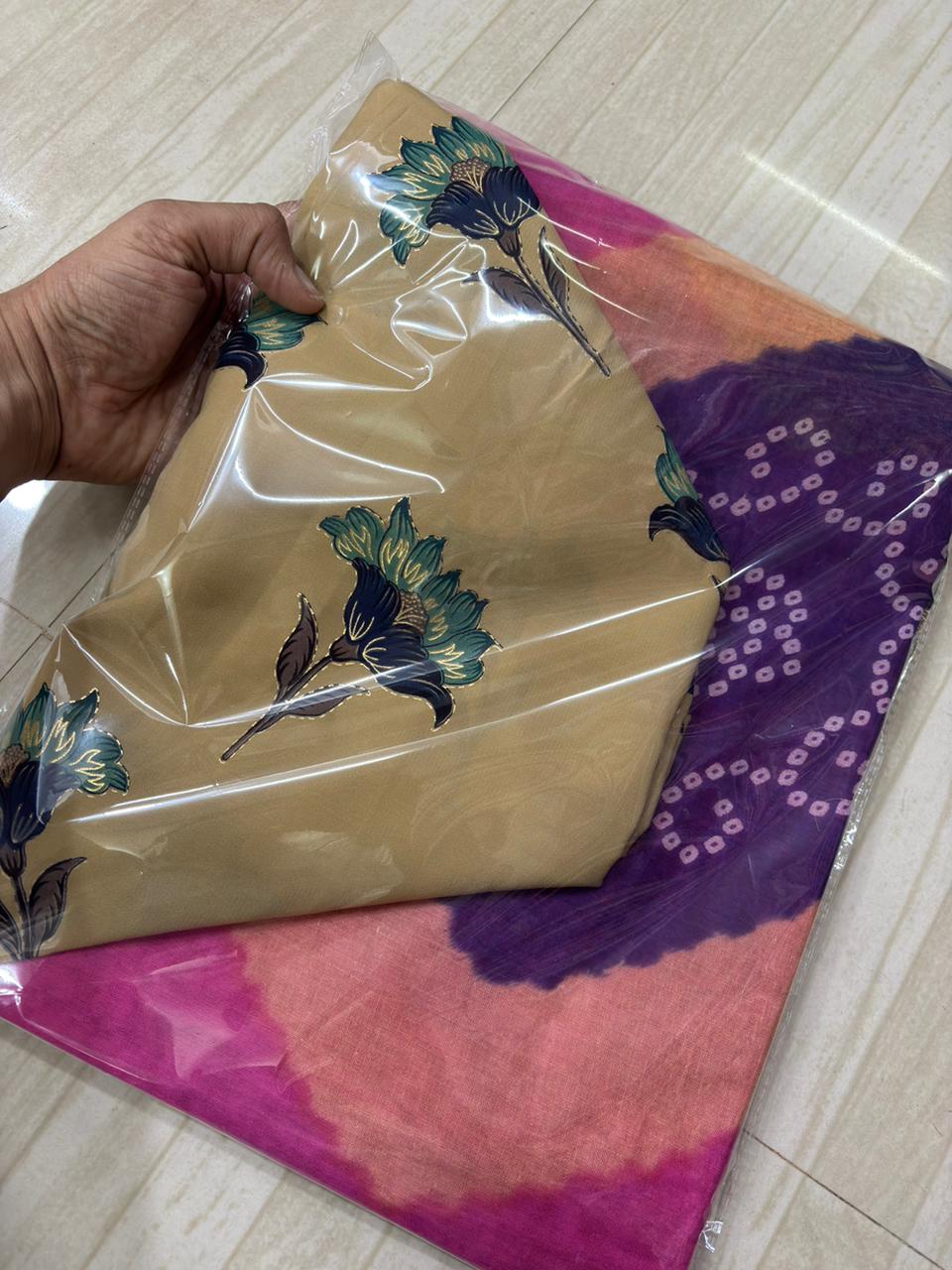 SUIT BSY FLOWER WITH SARBATI ODHNA-1355