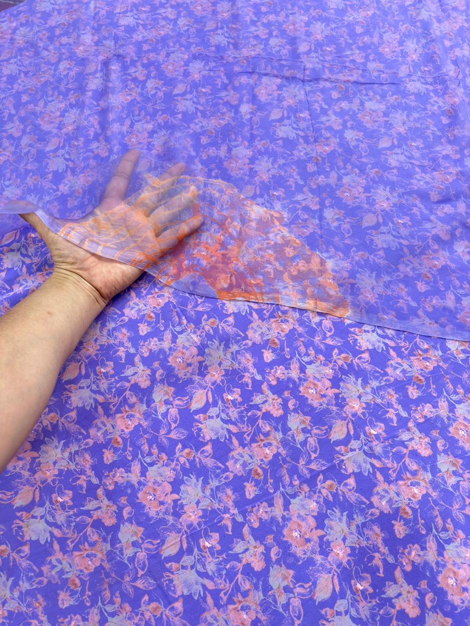 Purple Peach Tora (ONLY FABRIC)-1699