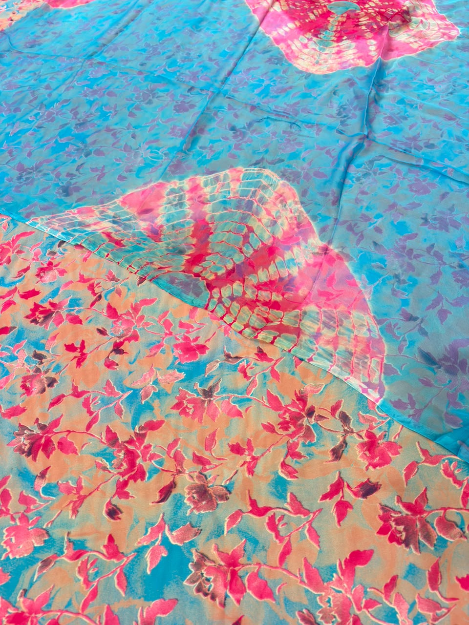 Sky blue pink Tora Odhna suit -1723