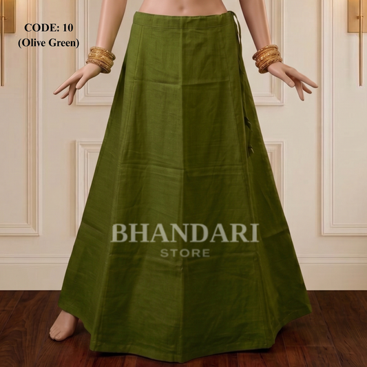 PETTICOT VIMAL SETHANI BRAND (OLIVE GREEN)-1111