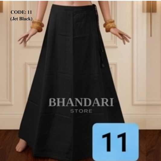 PETTICOT VIMAL SETHANI BRAND (JET BLACK)-1112