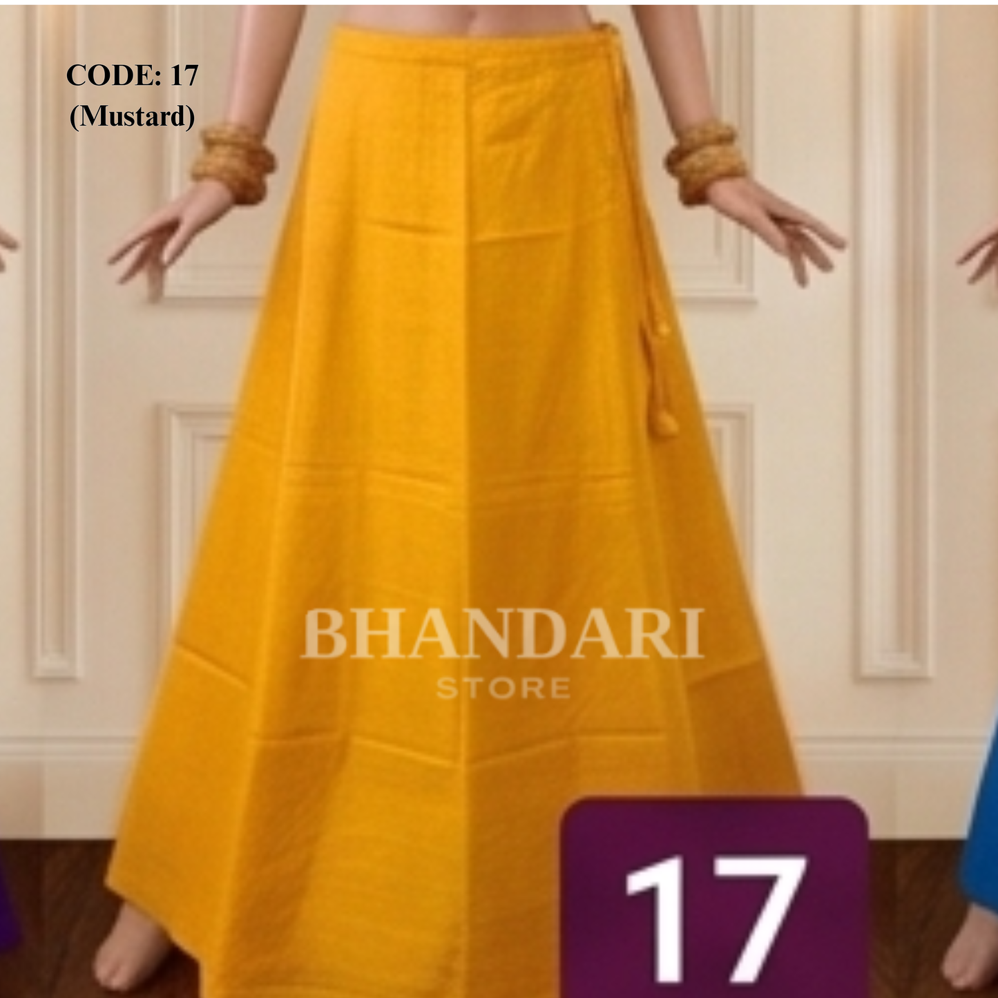 PETTICOT VIMAL SETHANI BRAND (MUSTARD)-1118