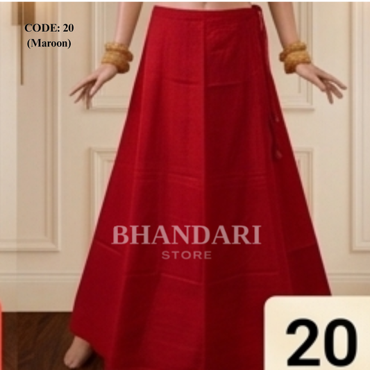 PETTICOT VIMAL SETHANI BRAND (MAROON)-1121