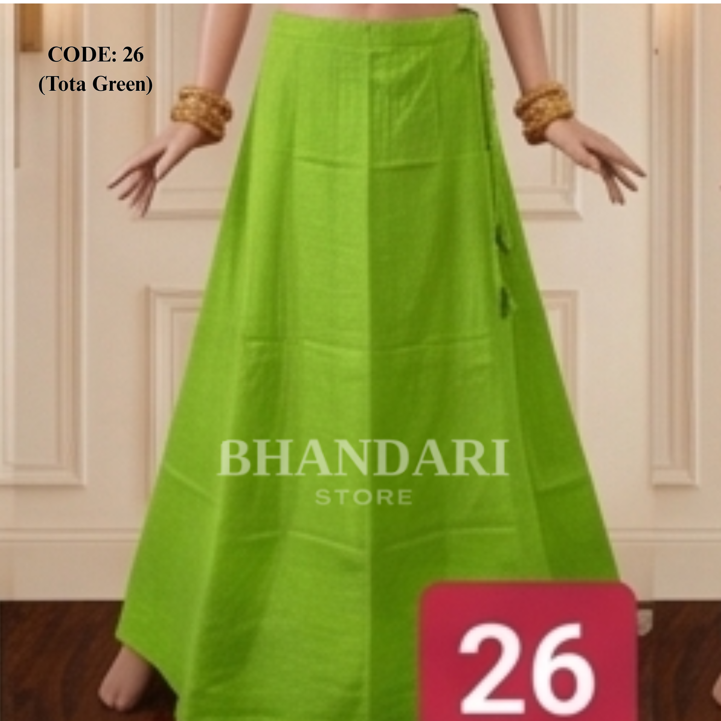 PETTICOT VIMAL SETHANI BRAND (TOTA GREEN)-1127
