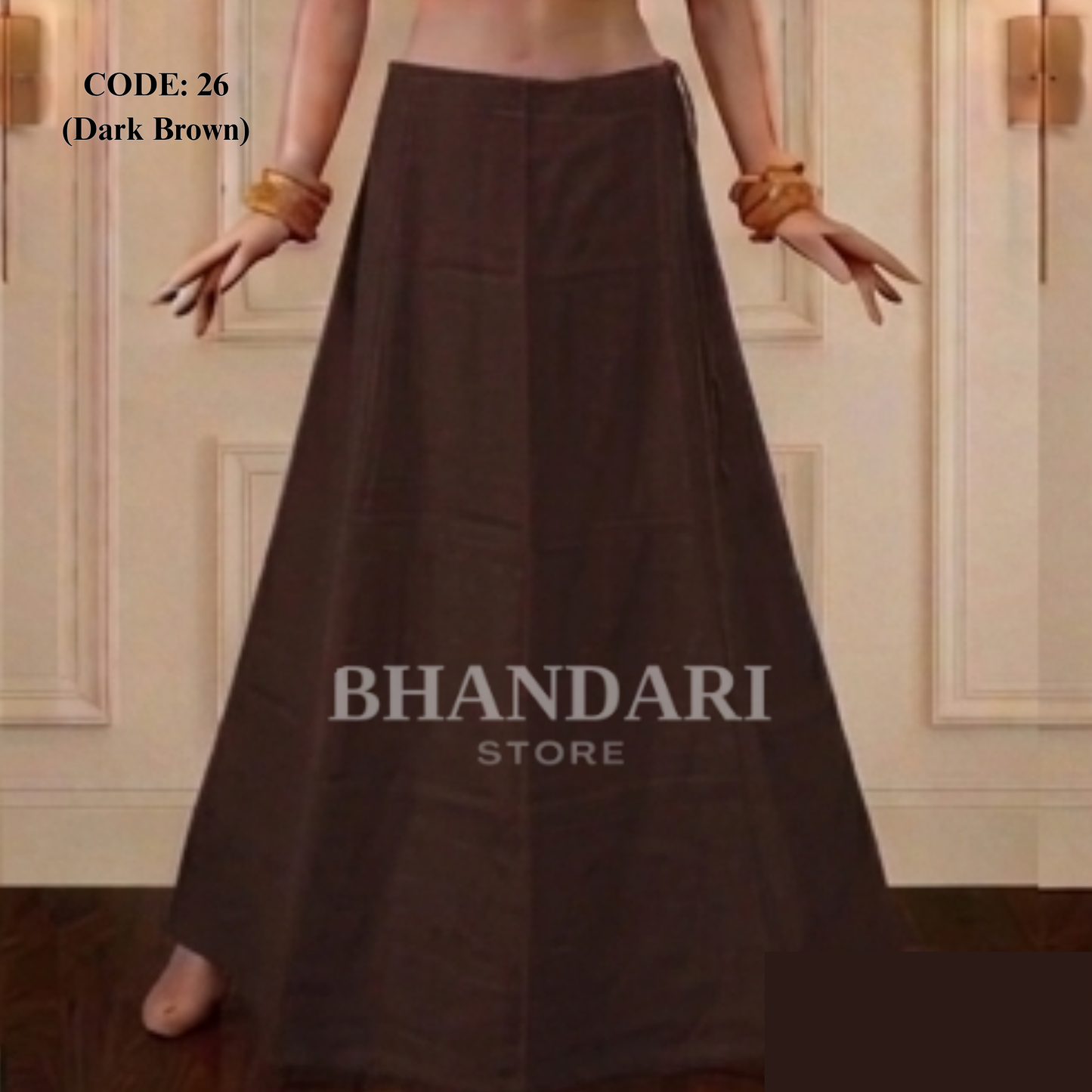 PETICOTT VIMAL SETHANI BRAND (DARK BROWN)-1168