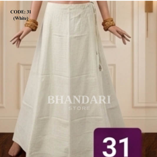 PETTICOT VIMAL SETHANI BRAND (WHITE)-1133