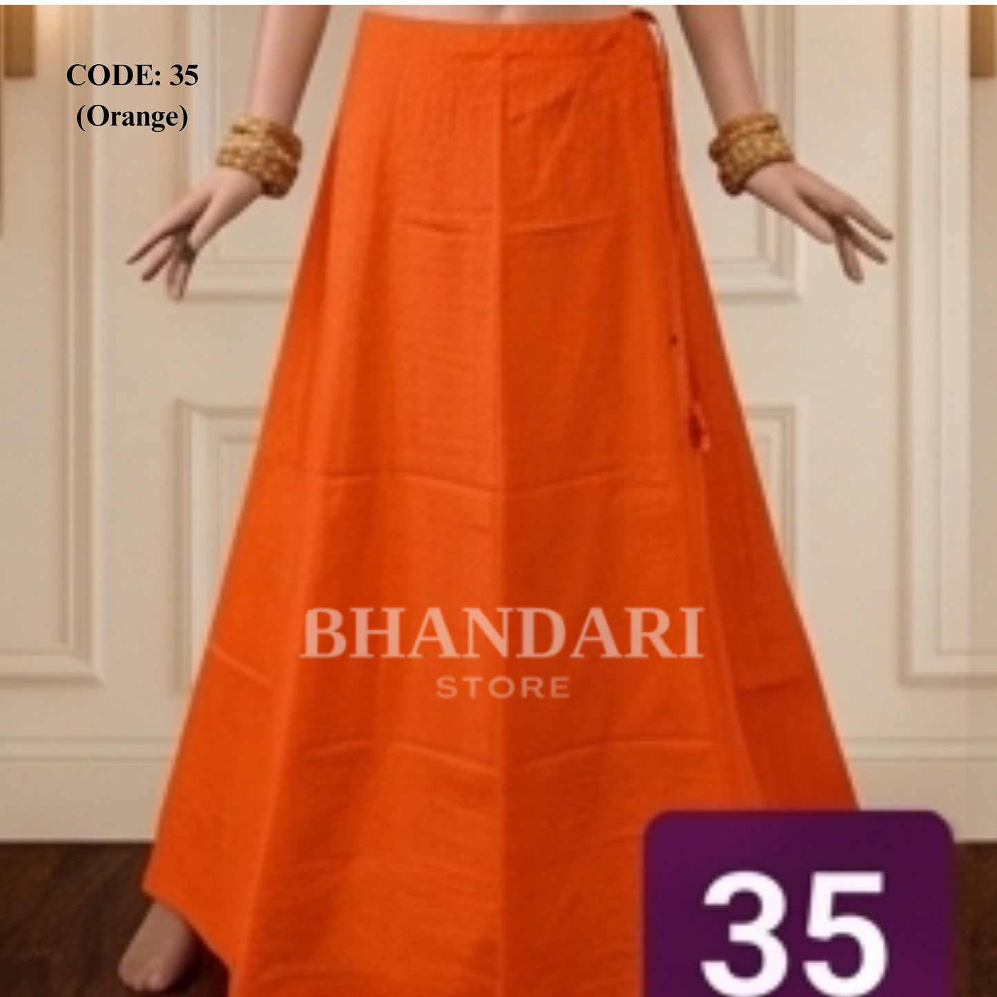 PETTICOT VIMAL SETHANI BRAND (ORANGE)-1137
