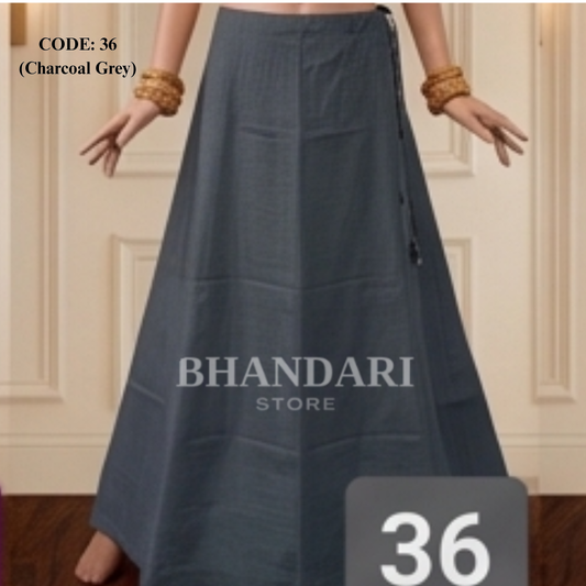 PETTICOT VIMAL SETHANI BRAND (CHARCOAL GREY)-1138