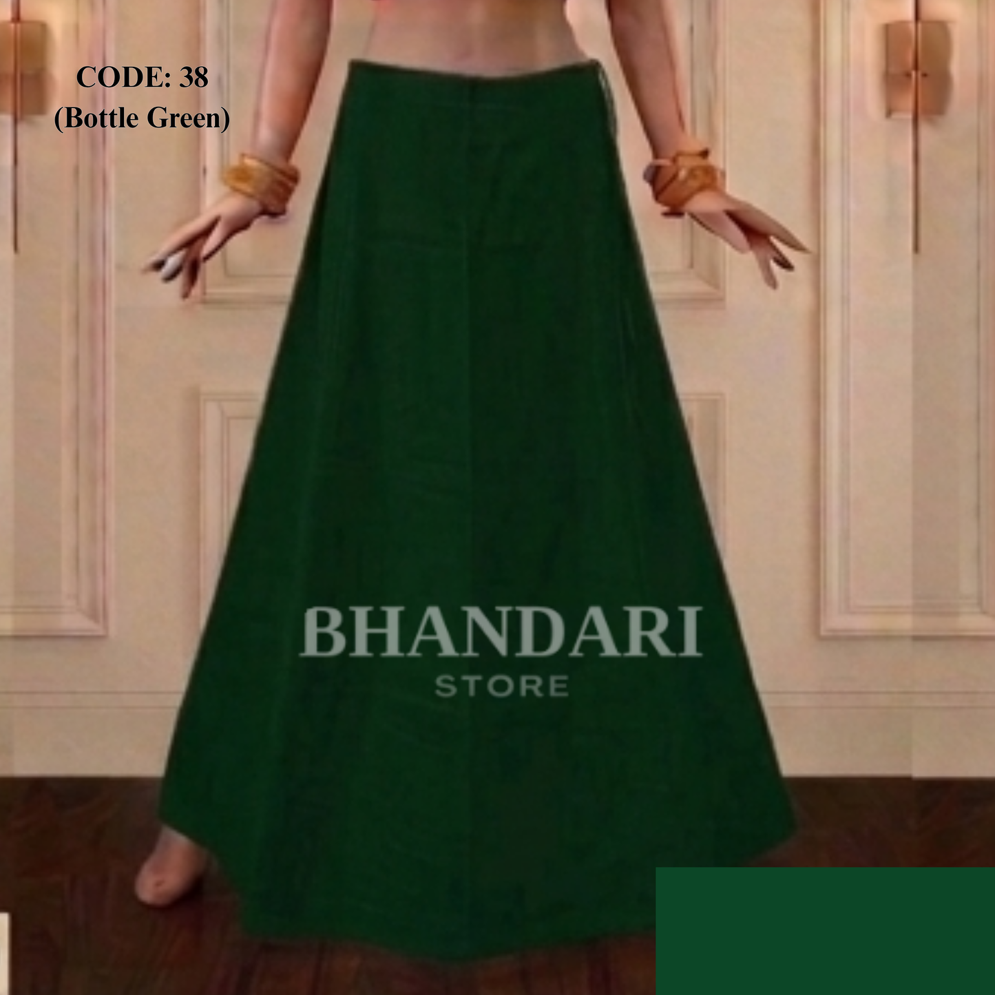 PETICOTT VIMAL SETHANI BRAND (BOTTLE GREEN)-1180