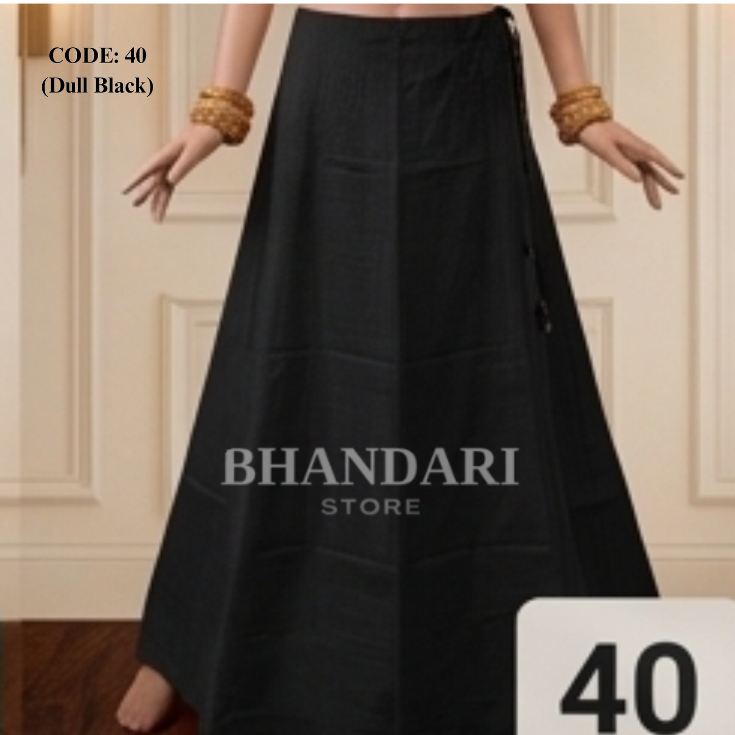 PETTICOT VIMAL SETHANI BRAND (DULL BLACK)-1142