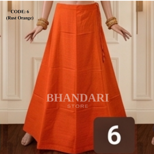 PETTICOT VIMAL SETHANI BRAND (RUST ORANGE)-1107