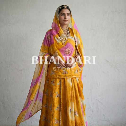 IMPORTED FOIL WITH COTTON HANDWORK ODHNA-1310