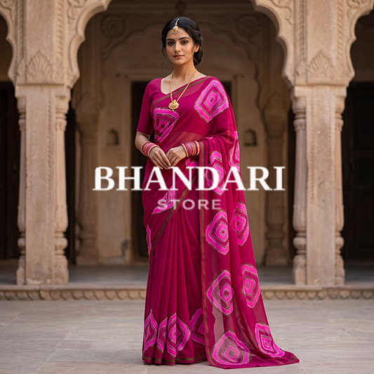 ROYAL PURE BATIQ SAREE (RANI)-1372