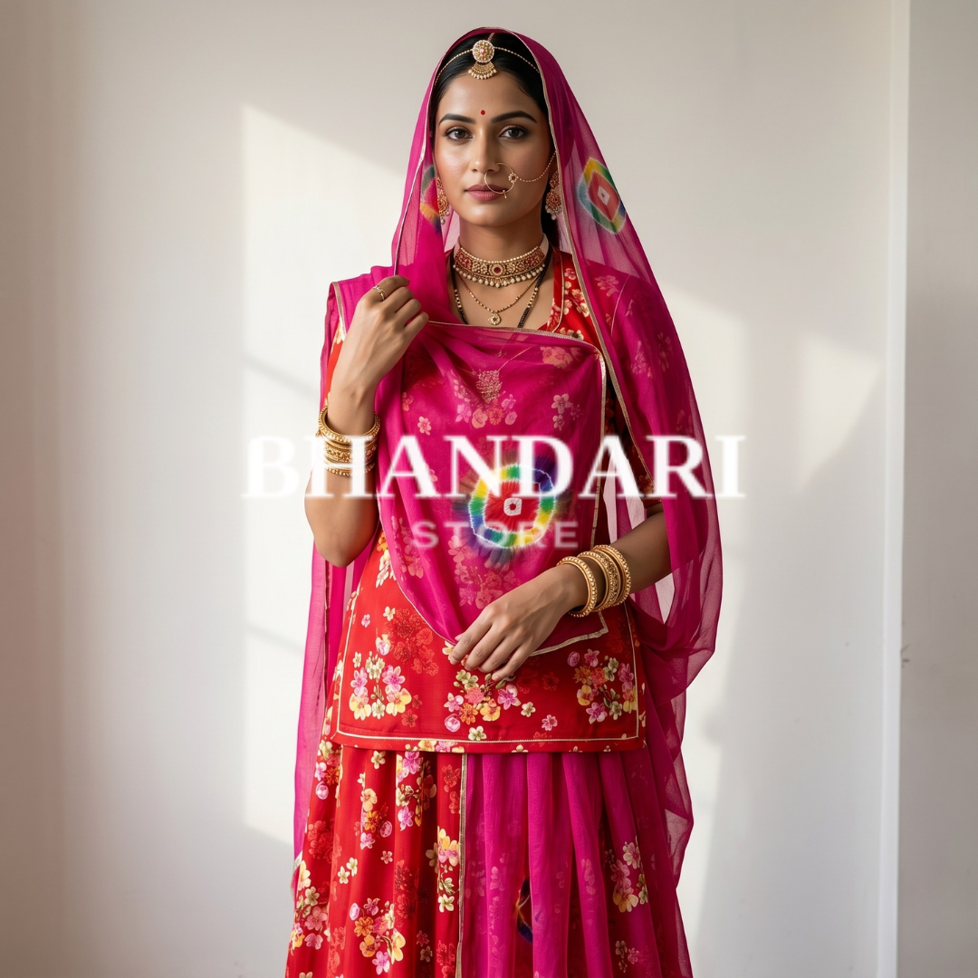 RAMLEELA SOFT FABRIC (5 SUIT 5 ODHNA)-1339