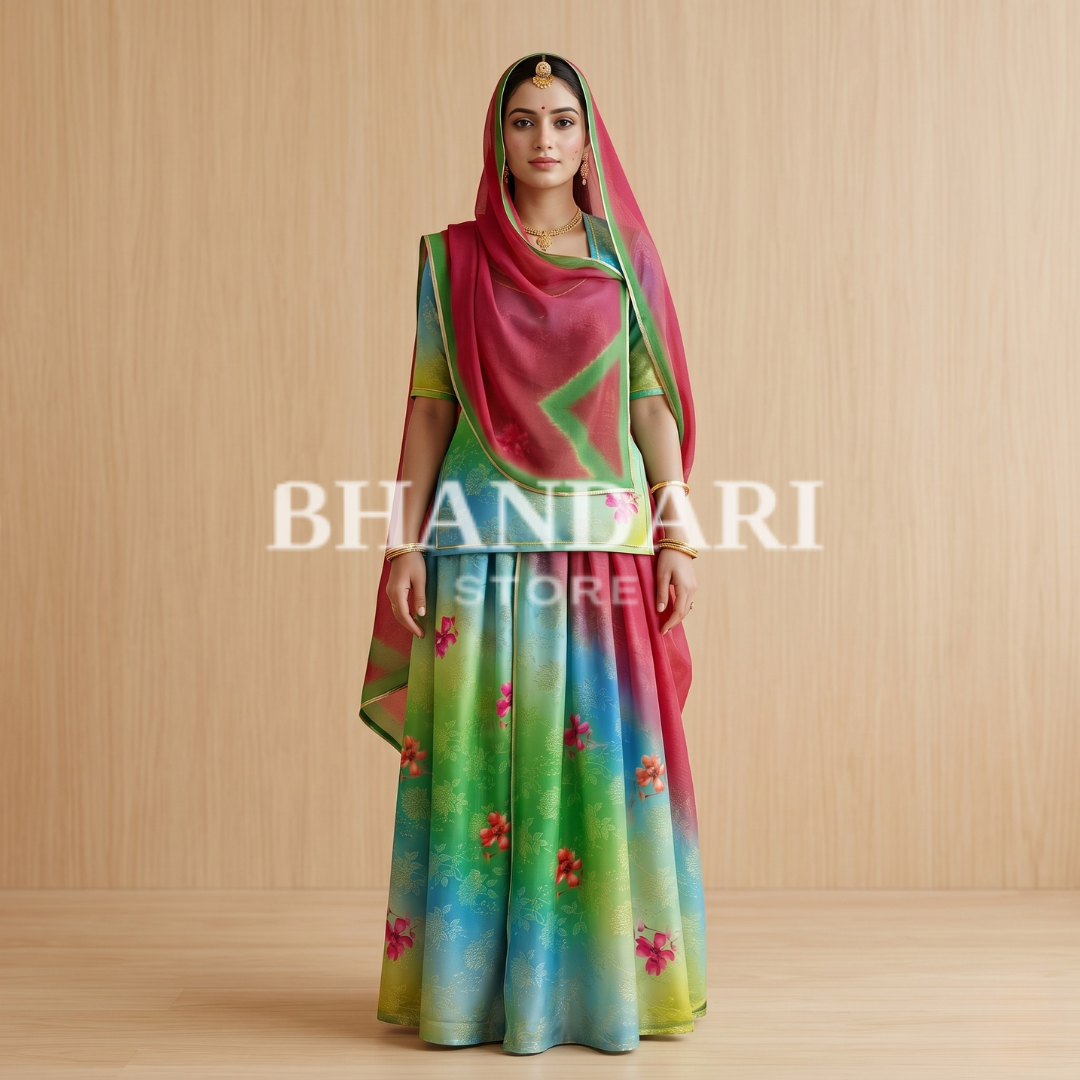 Digital suit with doriya odhna-819