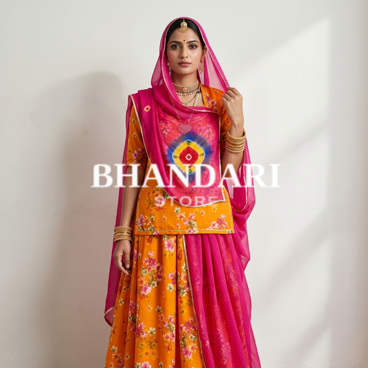 RAMLEELA SOFT FABRIC (5 SUIT 5 ODHNA)-1337