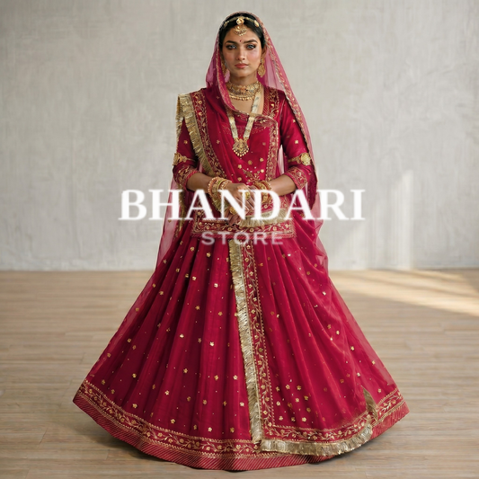 Jari Butiq Poshak (Cherry Red)- 414