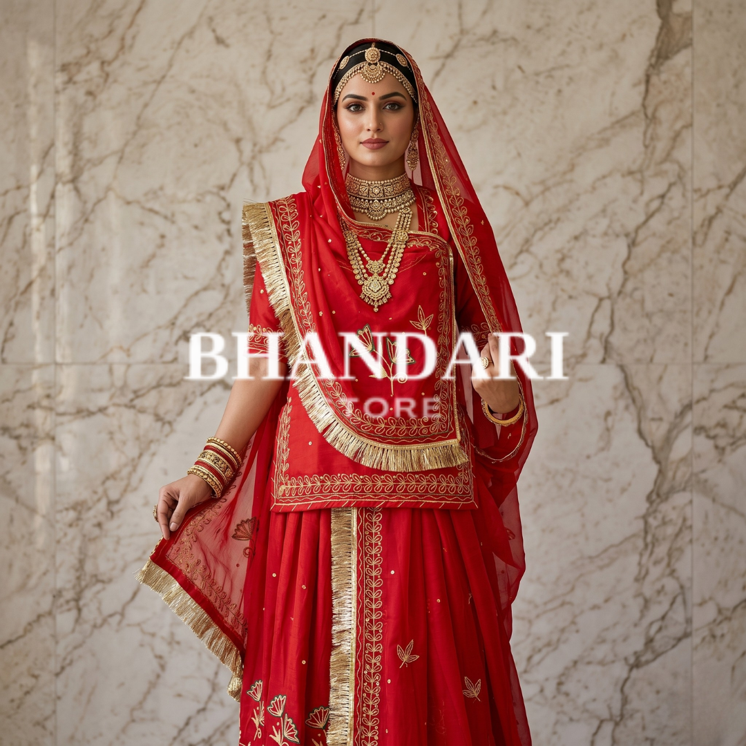 2 Phool Butiq poshak (Red)-472