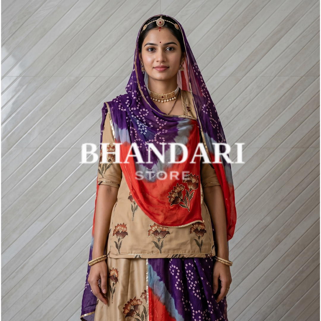 SUIT BSY FLOWER WITH SARBATI ODHNA-1359