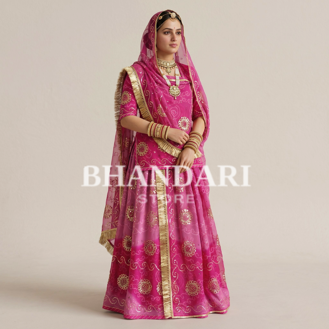 RAI BANDHEJ TARI POSHAK-1020