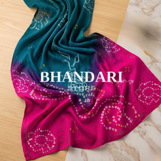 PURE RAI BANDHEJ SHADED ODHNA- 1235