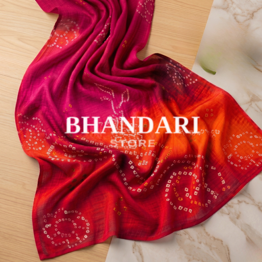 PURE RAI BANDHEJ SHADED ODHNA- 1237