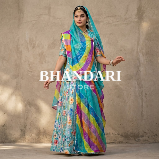DIGITAL SHIMMER WITH GOLD PURE ODHNA (PASTEL RAMA) 5 MTR- 570