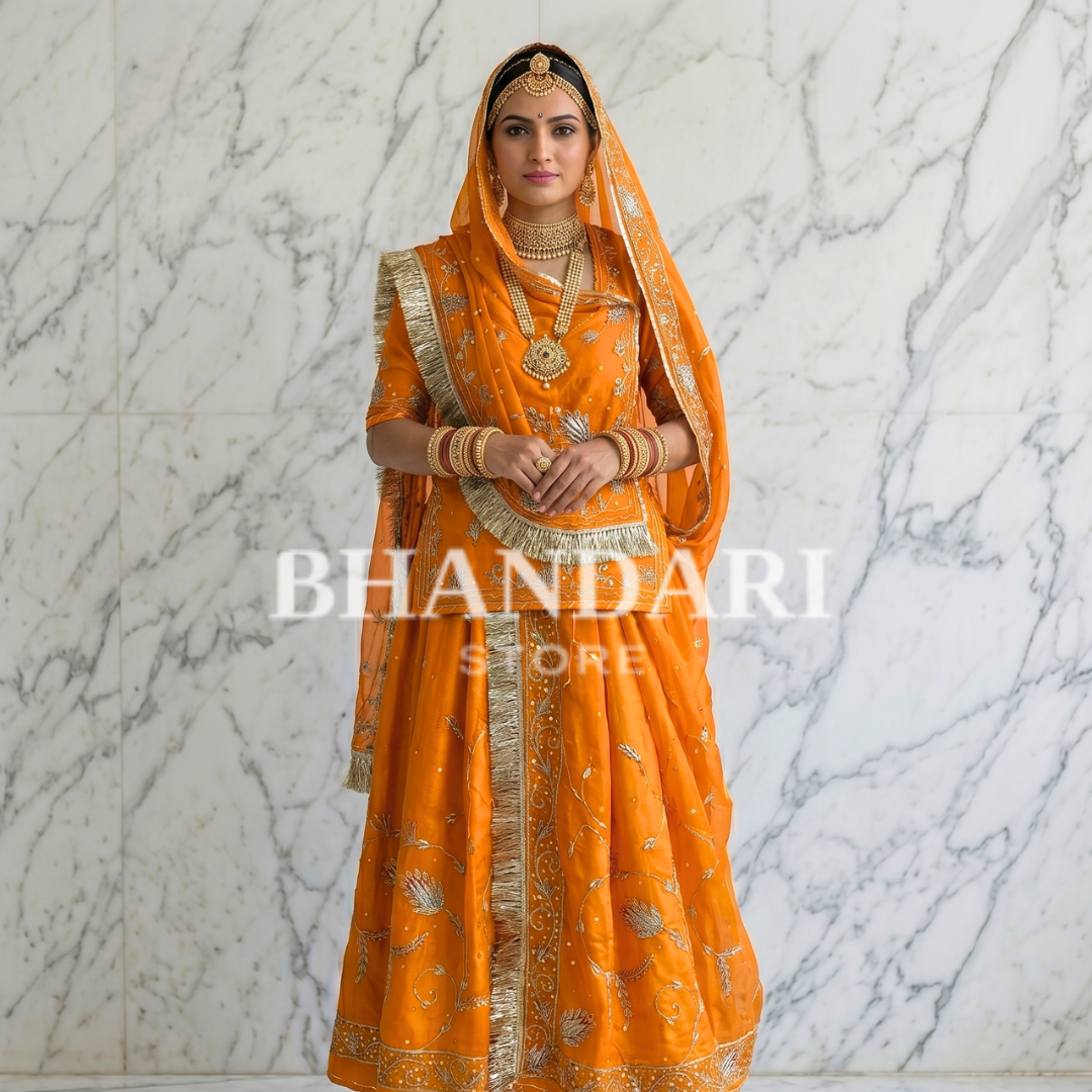 Natural Crepe Hanrahi Pure Dabka Poshak-970