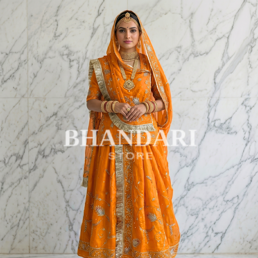 Natural Crepe Hanrahi Pure Dabka Poshak-970