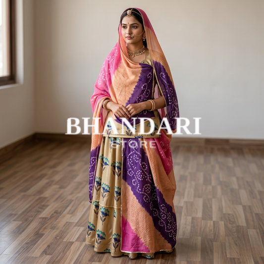 SUIT BSY FLOWER WITH SARBATI ODHNA-1355
