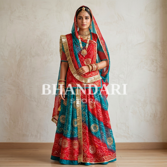 RAI BANDHEJ TARI POSHAK-1019
