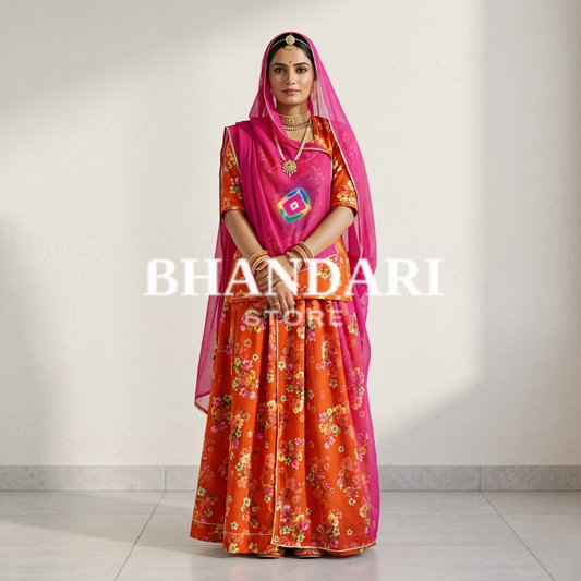 RAMLEELA SOFT FABRIC (5 SUIT 5 ODHNA)-1338