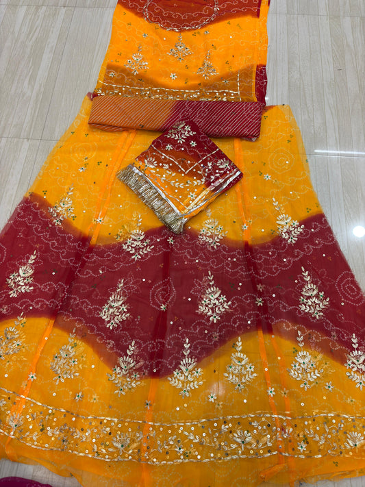 Rai bandej pitten work shaded poshak (Red Yellow) 032