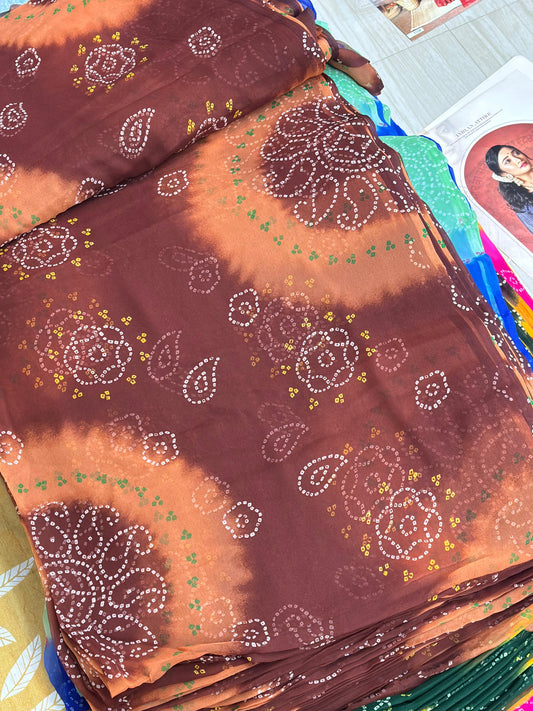 Ghewar Rai Bandhej Royal Pure Odhna- 075