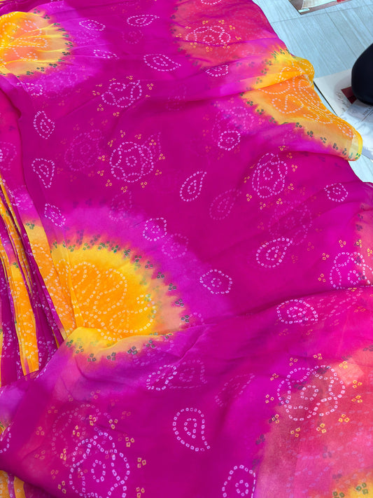 Ghewar Rai Bandhej Royal Pure Odhna- 074