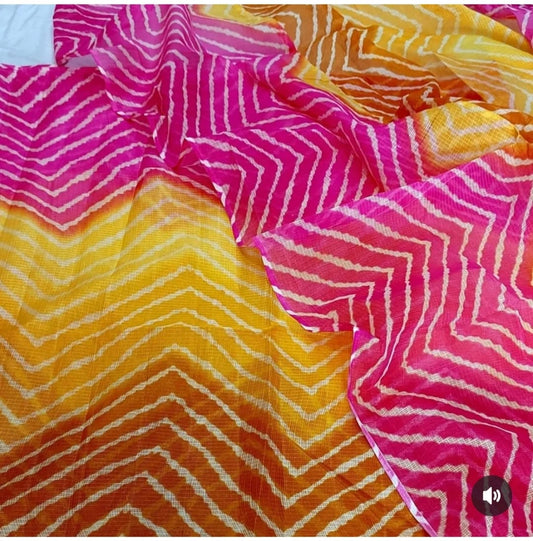 NEW COTTON DORIYA MULTI COLOUR LEHRIYA SUIT- 094