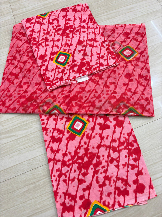 New Lehriya With Siburi With Batiq Suit (Red)- 105