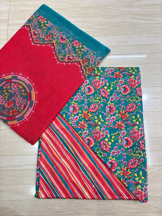 Lehariya Kurti Suit (Rama and Gajri)- 116